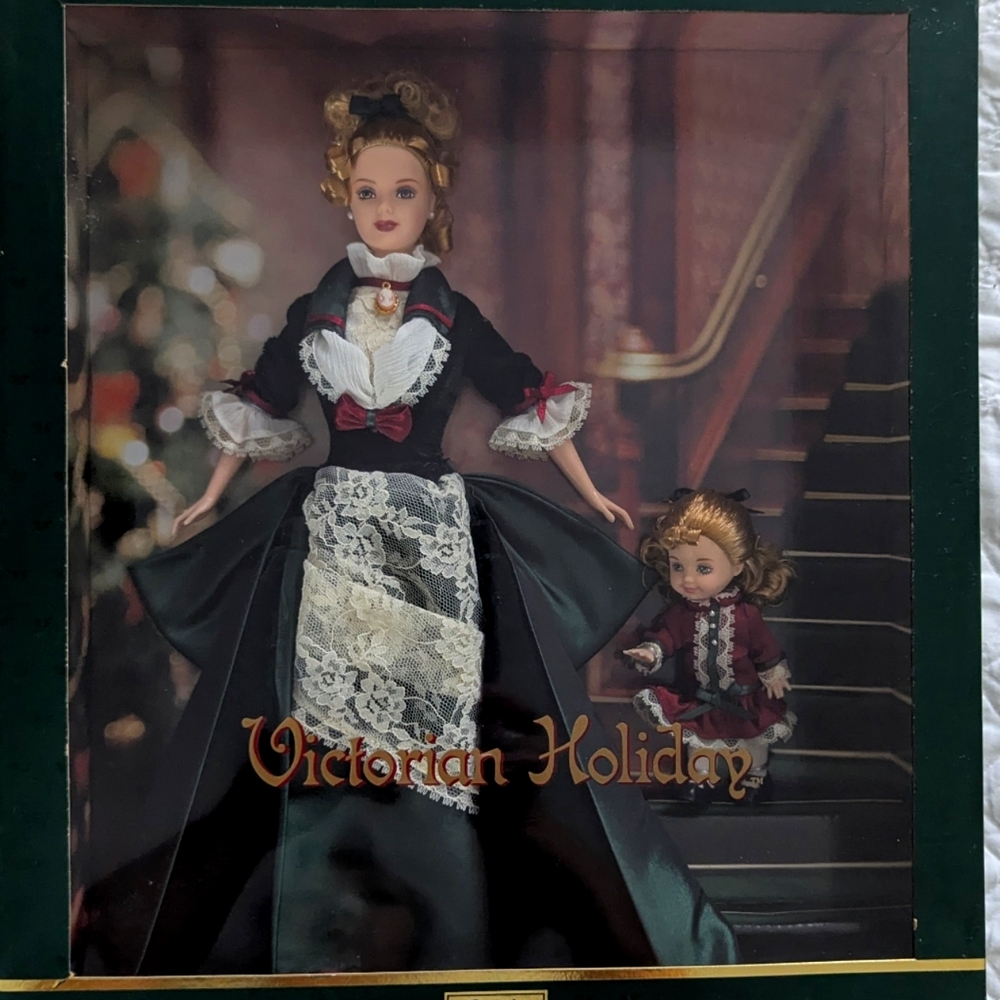 Barbie Green and White Holiday Decor Doll